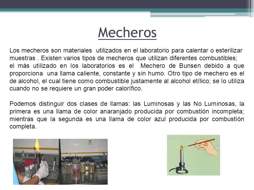 tipos de mecheros de gas para laboratorio